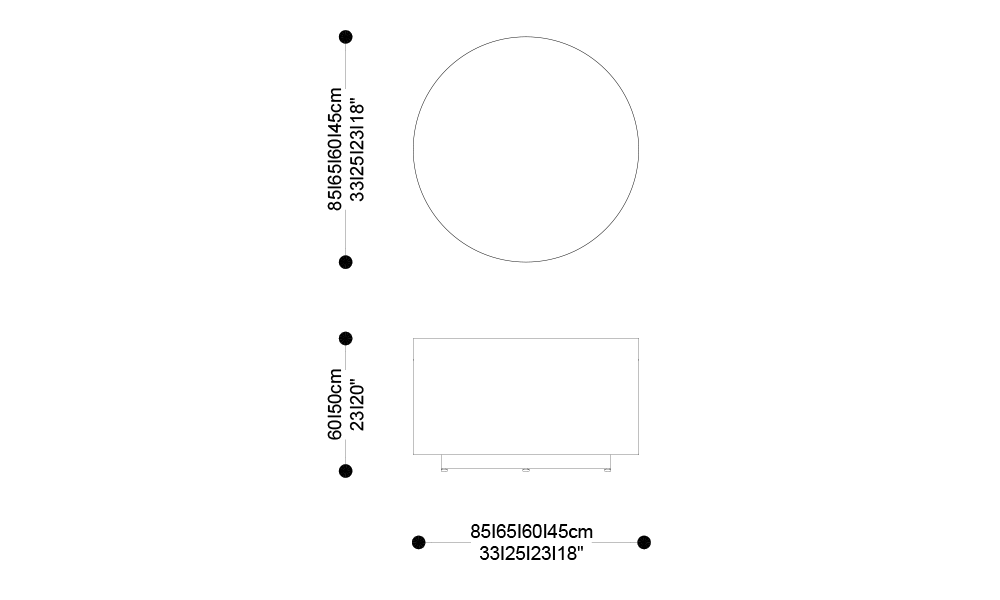 Imagem das dimensões principais do produto
